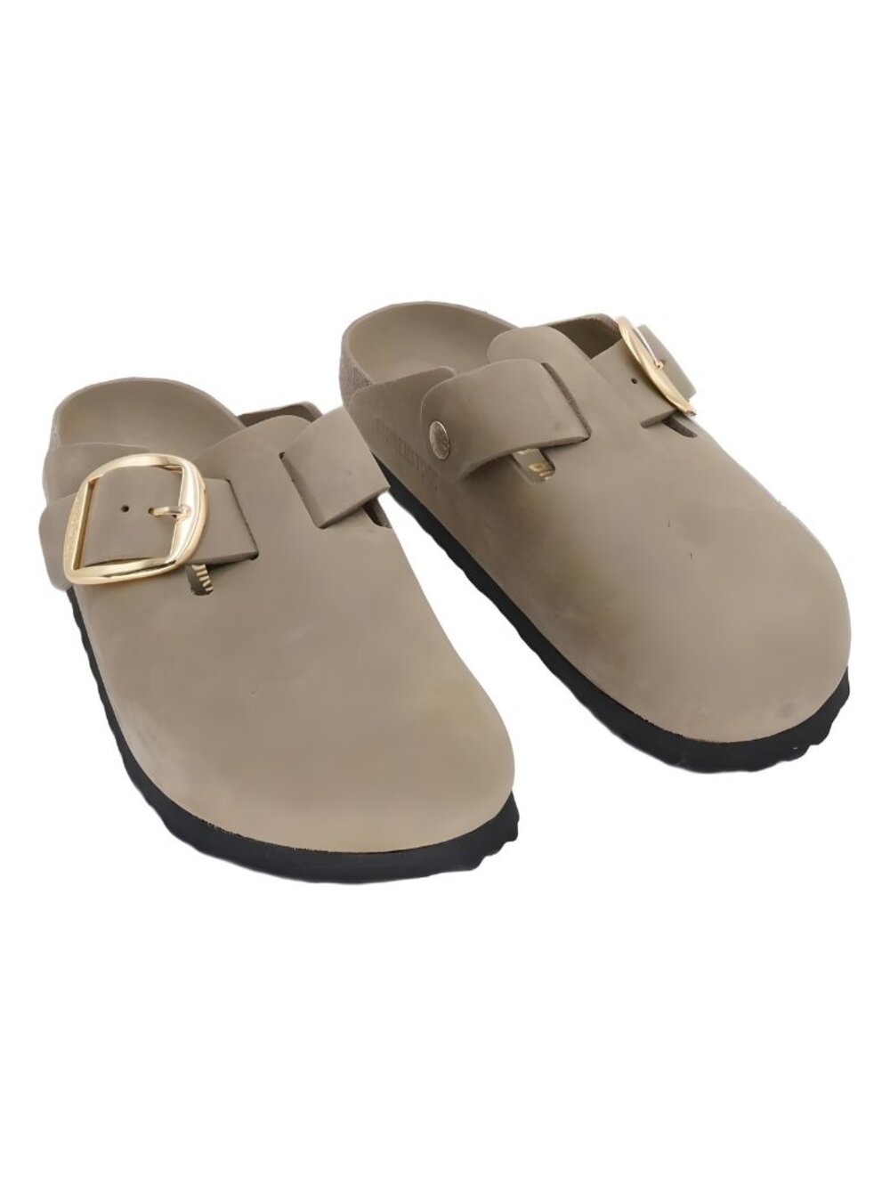 Birkenstock Boston Big Buckle Tobacco Brown Oiled Leather Clogs Sz 6N